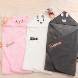 Custom Baby Towel With Name, Christmas Gift, Soft Hooded For Newborn, Easter Or First Birthday Present, Personalized Keepsake