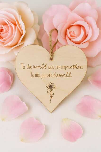 Personalised Mum Engraved Wooden Heart - Mother's Day Gift - image 1