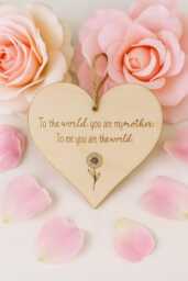 Personalised Mum Engraved Wooden Heart - Mother's Day Gift - thumbnail 1