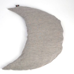 Half Moon Buckwheat Pillow Neck Support Sleep Ortopedic Buckwheat Striped Linen Organic Natural - thumbnail 2