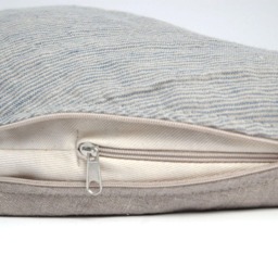 Half Moon Buckwheat Pillow Neck Support Sleep Ortopedic Buckwheat Striped Linen Organic Natural - thumbnail 4