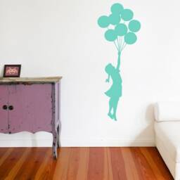 Banksy Wall Decal Balloon Girl, Sticker Art, Graffiti, Street Art Stencil Stickers, Urban Interior Decor - thumbnail 2
