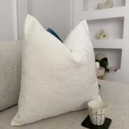 Teddy Velvet White Cushion Cover Decorative Throw Pillow Cover, - All Sizes - thumbnail 2