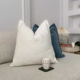 Teddy Velvet White Cushion Cover Decorative Throw Pillow Cover, - All Sizes - thumbnail 4