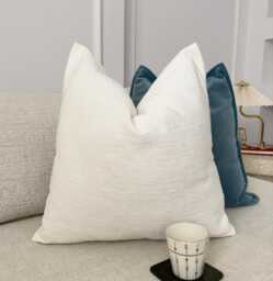 Teddy Velvet White Cushion Cover Decorative Throw Pillow Cover, - All Sizes