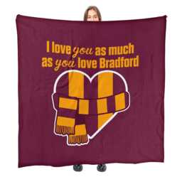 Bradford Fleece Blanket - Ultra Plush, Made in England - 150cm X 150cm - thumbnail 2