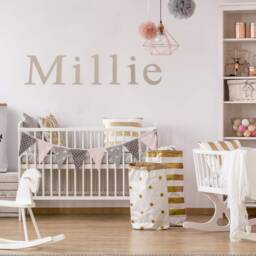 Nursery Name Sign Personalised Acrylic Large Mirror Names Letters For Wall Event Decor Custom Plaque - thumbnail 1