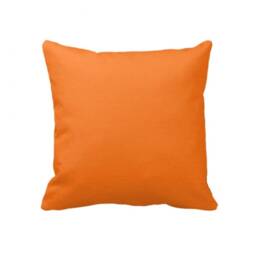 Solid Bright Orange - Throw Pillow, Decorative Pillow Cover, Case Square- 17 - thumbnail 2