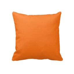 Solid Bright Orange - Throw Pillow, Decorative Pillow Cover, Case Square- 17 - thumbnail 1
