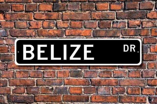 Belize Sign, Gift, Keepsake, Wall Decor, Souvenir Custom Street Quality Metal Sign - image 1