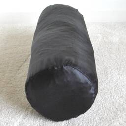 Satin Bolster Pillow Cover 6x16 Black Neck Roll Cylinder Round Scatter Throw Cushion Sham Case Pillowcase
