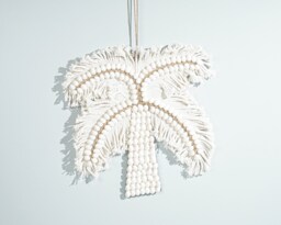 Hanging Shell Art, Coconut Tree Shell, D??cor, Tropical, Wall White Theme Room, Dining Room Decor, Birthday Gift - thumbnail 1