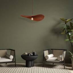 Handmade Terracotta Pendant Light Rustic Wabi Sabi Ceramic Ceiling Lamp - thumbnail 3