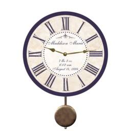 Custom Purple Baby Clock - Personalized Gift For New Parents - thumbnail 2