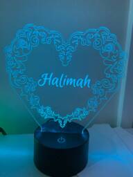 Heart Shape 3D Illusion Smart App Control Night Light Bluetooth, Music, 7&16M Color Mobile App, Made in UK