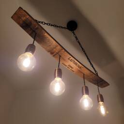 Laphroaig Whisky Barrel Stave Chandelier Scottish Highlands Industrial Pendant Light - thumbnail 3