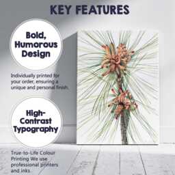 Botanical Pine Needles & Cones Watercolour Illustration Canvas Wall Art Print Decor Picture Ready To Hang - thumbnail 2