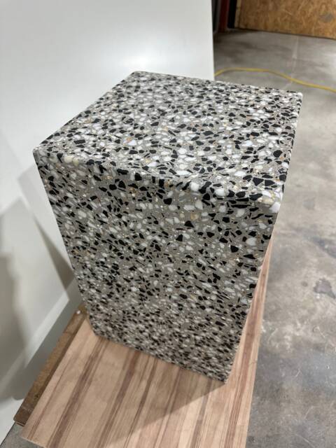 Handmade Concrete Terrazzo Side Table/stool - Modern Designer Furniture - image 1