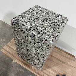Handmade Concrete Terrazzo Side Table/stool - Modern Designer Furniture - thumbnail 3