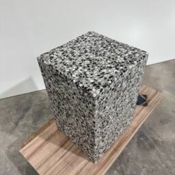 Handmade Concrete Terrazzo Side Table/stool - Modern Designer Furniture - thumbnail 2