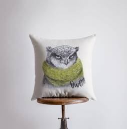 Barn Owl - Pillow Cover Drawing Of An Throw Home Decor Wilderness Print Nature Inspired Modern Farmhouse Bird - thumbnail 1