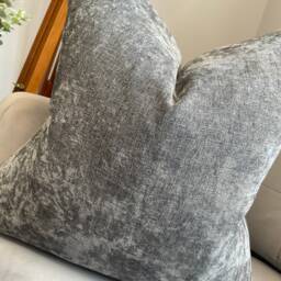 Rothko John Lewis & Partners Fabric, Steel Grey Cushion Cover For Sofa, Chenille Furnishing Fabric , Double Sided Pillow - thumbnail 2