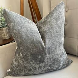 Rothko John Lewis & Partners Fabric, Steel Grey Cushion Cover For Sofa, Chenille Furnishing Fabric , Double Sided Pillow - thumbnail 4