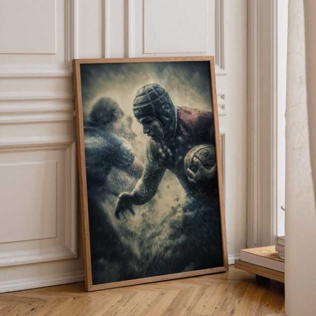 Rugby Wall Art Print - Modern Sports Illustration Poster Union Artwork Bold Graphic D??cor Gift For Fan - image 1