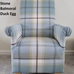 Handcrafted Tartan Children's Armchair Balmoral Fabric Grey Pink Purple Kids Boys Girls Chair Seat Ochre Blue Natural Red Gingham Checked - thumbnail 4
