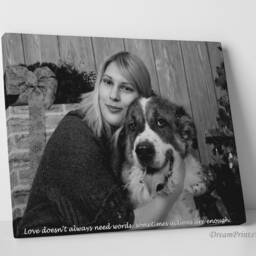 Personalized Photo With Your Favorite Pet/Animal. Gift Ideas.personalized Canvas Words.gifts & Mementos.wall Decor.art & Collectibles - thumbnail 2