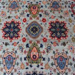 7x10 Ft Super Sultani Kazak Afghan Rug - Brand New Luxury Rug, Pictorial Medallion Geometric Area For Living Room - thumbnail 3