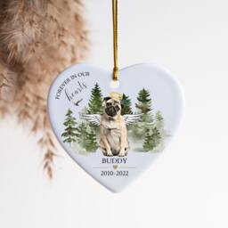 Pug, Dog Loss Gift, Pet Memorial Gift For Christmas, Keepsake Lover, Custom Ornament, Passed Away Angel - thumbnail 3