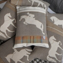 Handprinted Dressage Horse & Rider Cushion - thumbnail 3