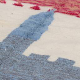 Handmade Wool Moroccan Rug Abstract Multicolored Boujad Azilal Carpet - thumbnail 4