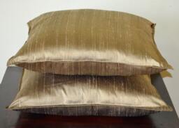 Gold Colored Dupioni Pure Silk Cushion Cover12x12, 12x16, 12x20, 14x20, 14x24, 16x16, 18x18, 20x20, 22x22, 24x24 &26x26
