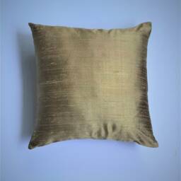 Gold Colored Dupioni Pure Silk Cushion Cover12x12, 12x16, 12x20, 14x20, 14x24, 16x16, 18x18, 20x20, 22x22, 24x24 &26x26 - thumbnail 4