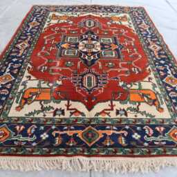 4x6 Ft Red Kazak Afghan Rug, Luxury New Area Rug, Medallion Hand Knotted Geometric Carpet, Rug For Living Room Carpet - thumbnail 2