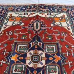 4x6 Ft Red Kazak Afghan Rug, Luxury New Area Rug, Medallion Hand Knotted Geometric Carpet, Rug For Living Room Carpet - thumbnail 3