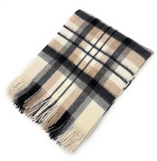 Macduff Natural 100% Lambswool Blanket - Large, Soft & Luxurious Scottish Throw 145??194 cm - image 1