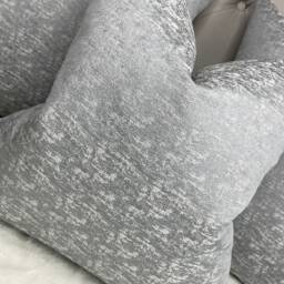John Lewis & Partners Fabric, Plain Textured, Luxury Silver Cushion Cover, Sofa Or Bed Decorative Pillow - thumbnail 2