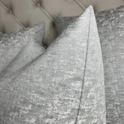 John Lewis & Partners Fabric, Plain Textured, Luxury Silver Cushion Cover, Sofa Or Bed Decorative Pillow - thumbnail 3