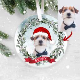 Custom Dog Christmas Ornament, Personalised Tree Photo Bauble, Pet Lover Personalized Bauble UK - thumbnail 3