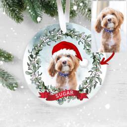 Custom Dog Christmas Ornament, Personalised Tree Photo Bauble, Pet Lover Personalized Bauble UK - thumbnail 1