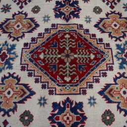 Afghan Area Rug 5'0x7'4 Feet Kazak Hand Knotted New Luxury Rug - Medallion Turkish Geometric For Livingroom - thumbnail 3