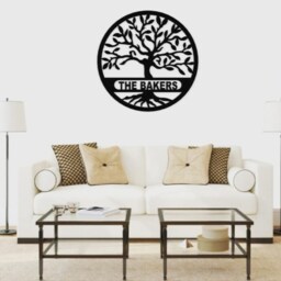 Tree Of Life Metal Sign Personalised Surname Middle - thumbnail 2
