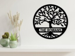 Tree Of Life Metal Sign Personalised Surname Middle - thumbnail 1