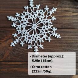 Large Snowflake Yarn Art - Made To Order, Eco-Friendly Christmas Decoration - thumbnail 2