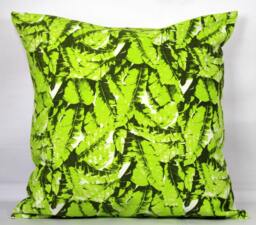 Green Leaves Throw Pillow Cover Cotton Cushion Cover - thumbnail 1