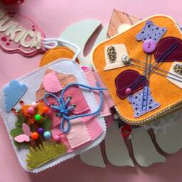 Activity Felt Book, Quiet Book For Toddler Girl Or Boy , Personalised Busy Book, Child 1-3 Year - thumbnail 2