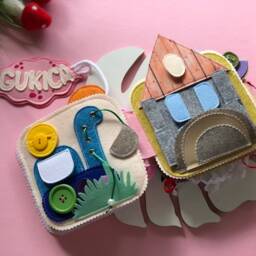 Activity Felt Book, Quiet Book For Toddler Girl Or Boy , Personalised Busy Book, Child 1-3 Year - thumbnail 3